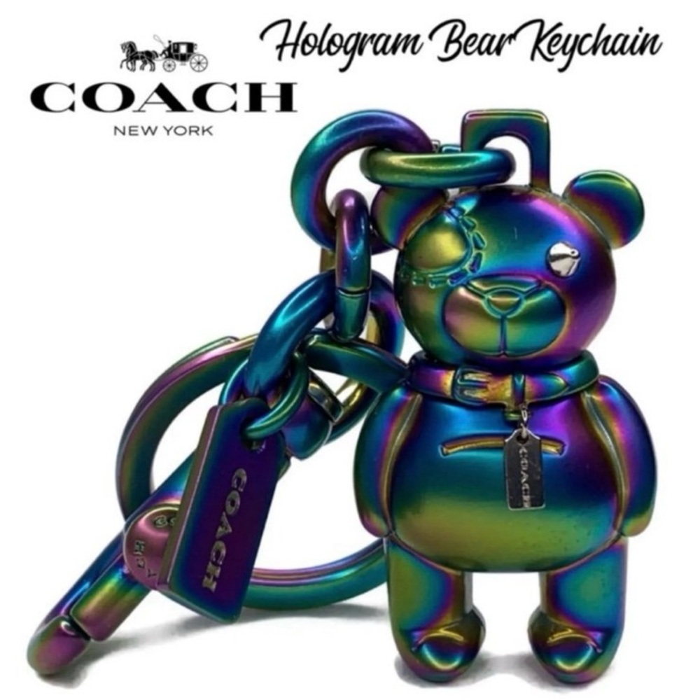 Coach Oil Slick Bear keychain/ bag clip / NEW un-used without tag / cross posted - Picture 2 of 5